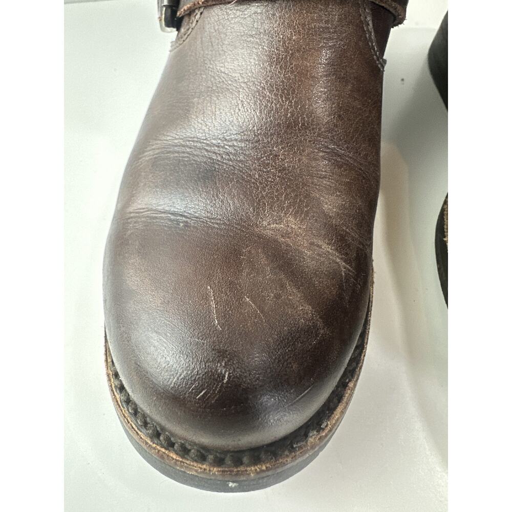 Frye Veronica Slouch Boots Women's 6 B Brown Leather Boho Grunge Moto Buckle - Picture 8 of 16